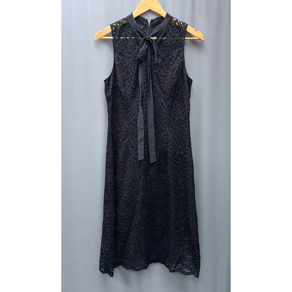 Antonio Melani Black Lace Red Slip Layered Dress 6 Victorian Romance Whimsigoth